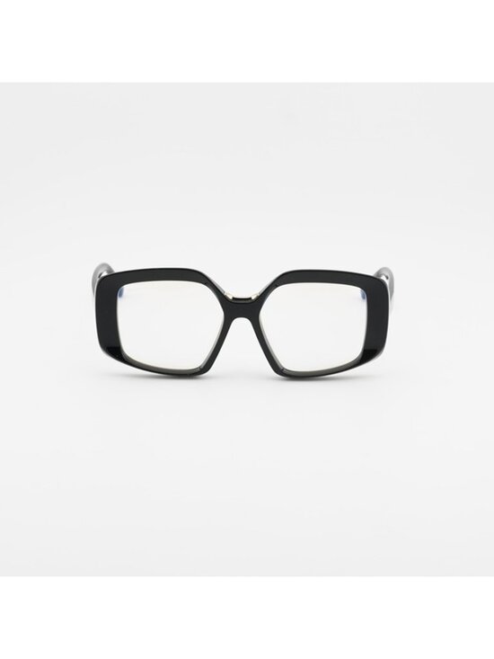 Max Mara MM5131-B 001 Eyeglasses Black 53mm Geometric Frame, Blue Light Block main image 3